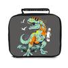 Lonchera Tipo Bandolera de Dinosaurio para Estudiantes de Primaria y Secundaria, Niños, Trabajadores de Oficina, Dibujo Animado con Bolsa para Arroz, Fiambrera para Picnic, Impresión DIY