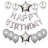 Globos de látex con lentejuelas y pentagramas del alfabeto de cumpleaños en oro rosa, exclusivos de Amazon. Decoración para fiestas.