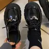Zapatos de Cuero para Mujer 2026 Estilo Nuevo Estilo Británico Versátiles con Cordones Retro Zapatos de Plataforma Mary Janes Mocasines Suela Gruesa
