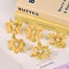 Flor de Loto Simulada Tocado DIY Pasador de Pelo Material para Pasador Flor Artificial de Loto Acompañamiento para Ropa Caja de Regalo con Flores