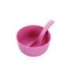 Tazón de paja de trigo con cuchara, traje para comida complementaria para niños, tazón de arroz, fruta, avena, tazón de regalo, vajilla portátil, logo impreso