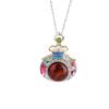 Yilu prata S925 prata esterlina banhado a ouro sangue âmbar Hetian jade Jade Xiangyun oco carpa bênção saco pingente temperamento pingente