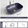 Maotao Colorido Simple Lavabo de Mesa Hogareño Baño Lavabo Cerámico Balcón Apartamento Pequeño Lavabo Artístico Lavabo