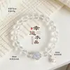 Pulsera con Cuentas de Amatista Lavanda Natural de Trébol de Cuatro Hojas para Mujer Moda Lujo Ligero Perla de Agua Dulce Cristal Blanco Hilo de Mano