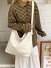 Bolso de Hombro de Estilo Coreano Simple para Mujer Color Sólido Gran Capacidad Bolso Cruzado para el Desplazamiento Diario Viajes Estudiante Bolso de Clase