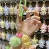 Nuevo Creativo Oso de Dibujos Animados Dorado en Forma de Estrella Llavero Dorado Lindo Colgante de Peluche de Dibujos Animados para Bolsa Venta al por Mayor