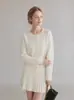 Cardigan de Punto Qiaomi Estilo Suave Cuello Redondo Manga Larga para Mujer 2026 Otoño Nuevo Nudo de Mariposa Dulce Top que Reduce la Edad