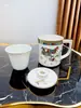 Taza de Porcelana de Hueso con Tapa Coladora para Té, Adecuada para Hoteles, Clubes, Oficinas, Regalos, Taza de Cerámica Marca Kyv Aima