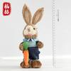 Regalos Hechos a Mano del Bosque Conejo de Paja de 35cm Decoración del Hogar Estilo Retro Pastoral Regalo Accesorios para Disparos en Ventanas de Bodas