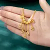 Cadena para Clavícula Oro Arena Vietnamita Borla de Perla Redonda Ojo de Gato Cepillado Moneda de Cobre Collar Joyería Simple de Imitación Oro Duradera para Mujer