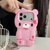 Capa de Celular à Prova de Choque Urso Violento Zumbi Desenho Animado Compatível com iPhone 14/13 12 Apple 17/16/15 PRO MAX