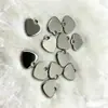 Aço Inoxidável Etiqueta Coração Espelhada Coração de Pêssego Pingente em Formato de Coração Pingente para Lettering DIY Pulseira Colar Pingentes Acessórios