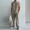 Conjunto de Chaleco Deportivo Estilo Hong Kong para Hombre, Camiseta sin Mangas, Chaleco de Fitness de Verano, Chaleco de Baloncesto Holgado de Secado Rápido t