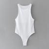 Roupas femininas ins monocromáticas sexy de um ombro sem mangas peça única com fundo roupas justas