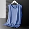 Verão Masculino Seda Gelo Respirável Regata Esportes Fitness Camiseta Básica Ombro Largo Treino Sem Mangas Regata Secagem Rápida
