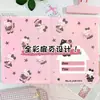 Cuaderno A5 de Cuero Negro y Rosa con Gato Lindo y Páginas de Colores, Nuevo Planificador Estilo Caricatura, Diario para Niña