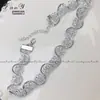 Novo Colar Gargantilha Sexy de Renda Dourada e Prateada Corrente de Diamante Preto Colar Estilo Harajuku Colar
