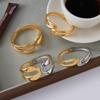 Pulseira Minimalista de Aço Inoxidável com Design de Nicho 18K em Estilo Europeu e Americano, com Linhas Suaves e Abertura de Mola de Camada Dupla