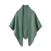 26 Otoño Invierno Hilo Grueso Jaspeado Cachemir Chal Triangular Grande para Mujer Caliente Tejido Protección para el Cuello Bufanda Casual Versátil Capa