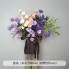 Arreglo de Piso para Boda Púrpura Romántico Banquete de Compromiso Diseño Salón de Bodas Escenario Guía de Camino Flor Decoración de Boda Arte Floral Artificial