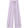 Pantalones de Pierna Ancha con Protección Solar de Seda de Hielo para Mujer Verano Cintura Alta Versión Estrecha Pantalones Frescos con Movimiento Pantalones Casuales Rectos Delgados Adelgazantes