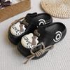 Nuevos Zapatos EVA con Agujeros de Cabeza de Gato de Amor de Dibujos Animados para Mujer, Ropa Exterior, Moda para Padres e Hijos, Combinación con Todo, Suela Suave, Antideslizantes, Sandalias de Punta