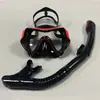 Traje nuevo de gafas de buceo y tubo de respiración JUNHAIINS para hombre y mujer, nuevo marco grande de silicona para adulto, tour de buceo con espejo