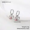 Pendientes de Corazón Europeos y Americanos Más Vendidos Transfronterizos Pendientes de Acero Inoxidable para Mujer Oro de 18 Quilates Elegantes Versátiles Pendientes Personalizados Incrustados con Diamantes para Mujer