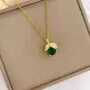 Collar de Hoja Estilo Coreano Transfronterizo Colgante de Gota de Agua Simple Versátil Colgante de Gota de Agua Cadena para Clavícula Joyería Europea y Americana