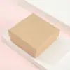 Caja de Embalaje de Papel Kraft, Caja de Cartón Negra Vintage para Joyería, Caja para Anillo de Collar, Caja de Almacenamiento de Joyería para Pulsera Colgante, Estampado Dorado