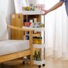 Carrinho de armazenamento de piso para lanches domésticos, multicamadas, com rodas, estante móvel para quarto, estante simples para dormitório