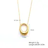 Estilo Ins Europeo y Americano Selección de Influencer Cadena para Clavícula Chapado en Oro de 18K Cadena para Suéter Colgante de Acero Titanio Dorado Collar Que No Se Desvanece