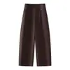 Pantalones casuales elegantes y versátiles con un corte tridimensional, diseño plisado, cintura alta, efecto adelgazante y una caída fluida, que se asemejan a un pantalón de traje curvo.