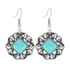 Pendientes Geométricos Populares de Aleación Estilo Resort de Playa para Mujeres Acrílico Turquesa Textura de Moda Pendientes al por Mayor