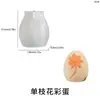 Huevo de Pascua Flor Huevo Vela Resina Silicona Molde Patrón DIY Huevo Forma Yeso Adorno