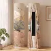 Nueva funda protectora contra el polvo para aire acondicionado vertical estilo chino, diseño cilíndrico y redondo, adecuada para salas de estar, se puede usar sin quitar la unidad cuando el aire acondicionado está encendido; compatible con aires acondicionados Gree y Midea