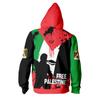 Sudadera con capucha y cremallera de manga corta 2023 Free Palestine Go Palestine