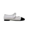 Nova versão de couro bovino para primavera de 2025 ~ Sapatos Mary Jane femininos com costura em arco e cabeça redonda, todos os tipos de pele de carneiro, antienvelhecimento
