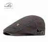 Boina de Algodón Estilo Coreano para Hombre, Gorra de Pato Retro Británica para Primavera y Verano, Gorra Artística de Pintor para Jóvenes, Gorra Adelantada para Mujer, Moderna