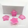 Estrella de cinco puntas rosa fina transparente accesorios de resina DIY pegamento de crema accesorios para el cabello combinables accesorios para pasador material de accesorios