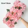 Nuevo Arreglo Floral de Piso para Boda Flor de Seda Artificial Flor Acabada Decoración L Arreglo Floral de Eucalipto t Guía de Camino de Escenario Arte Floral para Boda