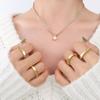 Corrente para Clavícula Elegante da Moda Cheia de Diamantes Inalteráveis Leve Luxo Moda para o Dia a Dia Borda Dourada com Zircônia Incrustada Colar P105