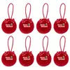 2026 Natal Bolas Coloridas de Pelo Falso de Coelho DIY Enfeites de Decoração para Árvore de Natal Feriado Bola de Pelúcia Transfronteiriça Novo Produto