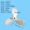 Hélice Marina Hélice Fuera de Borda Pala de Hélice Propulsor Hélice de Tres Palas de Nylon Modelo Material Didáctico Experimental