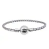 Pulsera de Cordón de Cuero Trenzado con Hebilla de Acero de Titanio Logo Panjia Bucle Único Negro Hebilla Redonda de Cuero Pulsera Básica Transfronteriza DIY