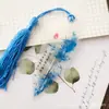 Marcador de páginas clásico creativo con nervaduras de hoja estilo chino Flor Pájaro Fresco Estudiante Marcador Antiguo Exquisito Simple Regalo