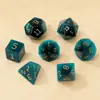 Fornecimento Direto da Fábrica Dnd Dungeons and Dragons Jogo de Tabuleiro Poliédrico Z07 Azul Pavão Olho de Gato Conjunto de Sete Dados