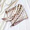 Novo cachecol de seda com estampa de bolinhas polares para primavera, elegante e moderno, quadrado pequeno, simples e elegante, decorativo