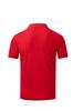 Polo de manga corta con solapa para negocios, transpirable y de secado fácil, puño de nailon, bloque reflectante, logotipo bordado grande rojo del grupo impreso en fábrica