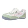 Zapatos de Entrenamiento Alemanes Nuevos de Primavera de Caña Baja con Bloques de Color Dopamina, Diseño Moderno y Versátil, Zapatos Elegantes y Frescos para Mujer